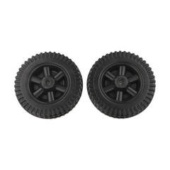 Plastic 6 Inch BBQ Grill Wheels Set of 2 Compatible with Most Grill Models