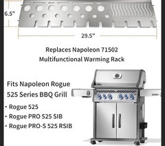 71502 Warming Rack Replacement for Napoleon Rogue 525 PRO 525 RSIB Grill