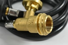 KSUN Flexible Natural & Propane Gas Hose Gas Grill Regulator w/ Tank Level Guage