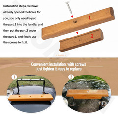 Cherry Wood Replacement Handles for Weber One Touch Grills – 2 Pack