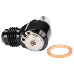6AN Male Flare Banjo to M14x1.5 Stainless Steel Banjo Bolt 6AN to M14x1.5 Black