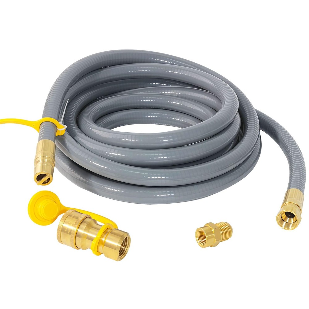 FeeT 1/2 inch Natural Gas Hose with Quick Connect Fittings, Natural Gas Hose fit