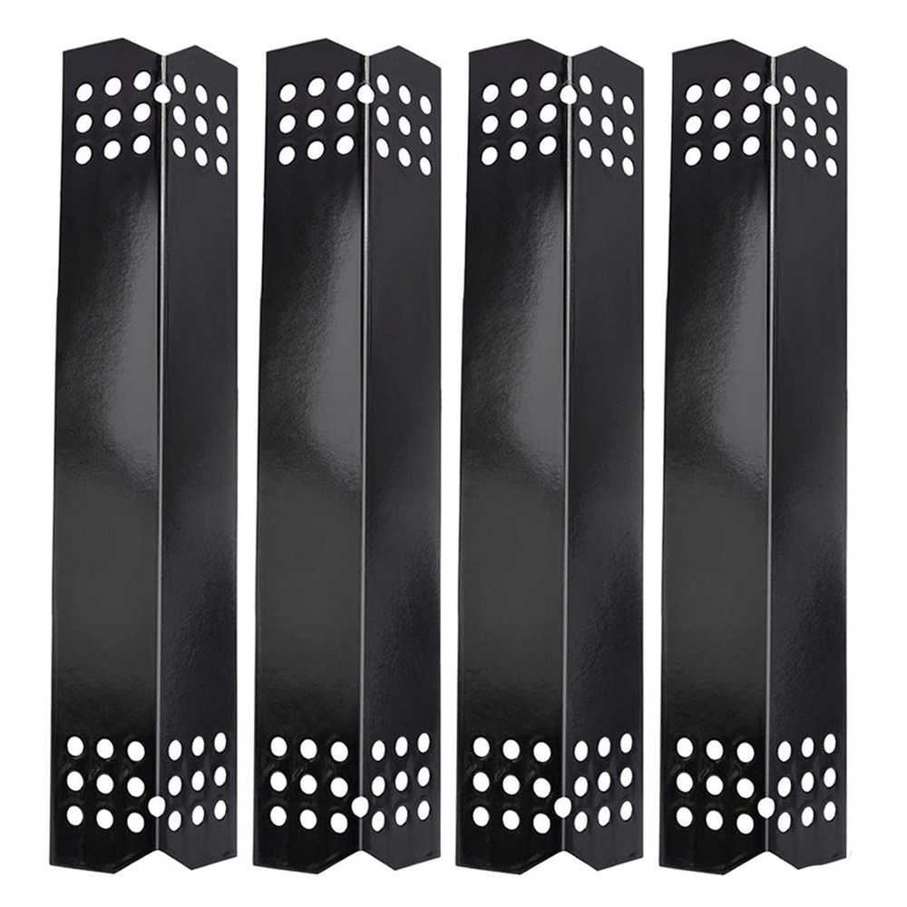 Criditpid Grill Heat Tent Plate Flame Tamer Compatible for 4-Pack, Black