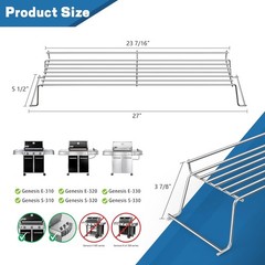 Warming Grill Rack for Weber Genesis 300 Series E310 E320 E330 S310 S320 S330