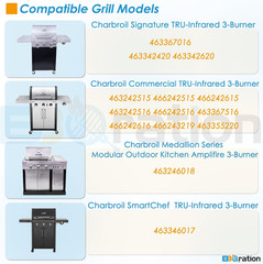 G466-2400-W1 17″ Grill Emitter Replacement Parts for Charbroil TRU Infrared 3-Bu