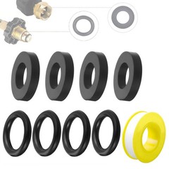 YUEARN 15Pcs Propane Tank Gasket and O-Rings for Soft Nose P.O.L. Black