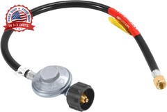 GasSaf 2FT Propane Regulator with Hose for Weber Grills, Blackstone Griddles, He