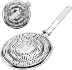 Heat Diffuser Flame Guard Stainless Steel 8.25 Inch Removable Handle