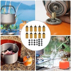 10 Pack Compact Gas Refill Adapters for Outdoor For Camping and Hiking Use