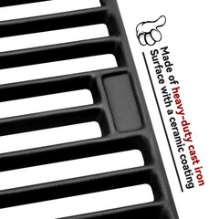 4 PCS Cast Iron Grill Grates Replacement for Chargriller 3001, 5050, 3008 & More