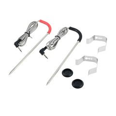 2Pcs High Temperature Resistant Meat Probes with Anti-Scald Cover for Traeger