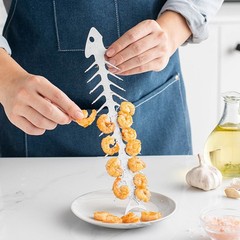 Fishbone Shaped Meat and Vegetable Grill Forks Set Perfect for Picnics