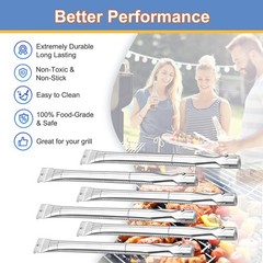 6 Pack 15 x 1 Stainless Steel Burner Replacement for Nexgrill 720-0737, 720-0744