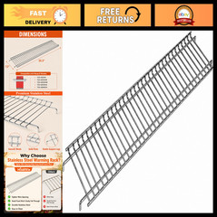 25.3” Stainless Steel Grill Warming Rack – Replacement for 4 Burner Grills