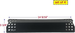 DP129 4-Pack Porcelain Steel Heat Shield Plates 14-9/16×3-3/8 for Gas Grills