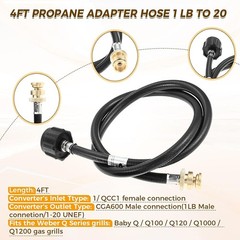 80477 Gas Grill Valve Regulator Compatible with Weber Q100 Q120 Series