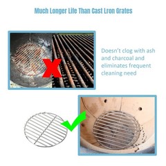 10.25″ BBQ High Heat Stainless Steel Charcoal Fire Grate Fits for Kamado Gril…