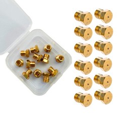 12 Pack Grill Propane Gas Orifice Nozzle Conversion Kit – DIY Burner Brass Je…