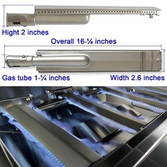 Replacement Parts Cast Stainless Steel Burner for Bull BBQ, Premium Outdoor G…