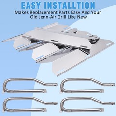 Hipoilk Grill Parts Kit for Jenn-Air 720-0337 730-0337 720-0336 4 Burner