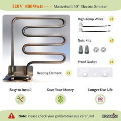 9907120011 800W Heating Element Kit for Masterbuilt 30″ Smoker