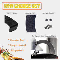 Right Door Stop Arc for Traeger Bca002,Grill Lid Door Arc for Most Traeger Pro 2