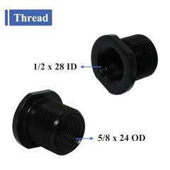 2 Pcs Thread Adapters and Rubber&Metal Washers, Replacement Kit, 1/2-28 to 5/8