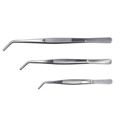 Long Stainless Steel Tweezers 2 Pcs 20 25 30cm for Kitchen and BBQ Use