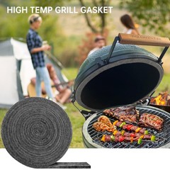 2Pcs High Temp BBQ Smoker Gasket Replacement, Self-Stick Felt 15ft Long, 7/8″ Wi