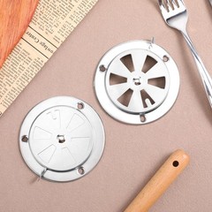 Zelphvt 2 Pcs BBQ Smoker Air Vent Set Closable for One size, Silver