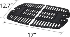 2-Pack 17 x 12.7 inches Cast Iron Cooking Grid Grates for Weber 7644 Q100 series