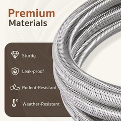 5FT 0-20 PSI QCC-1 3/8″ Propane Regulator with Hose Stainless Braided High BTU