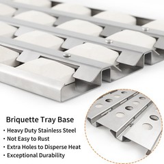 Beurbcikue S23218-32Y Briquette Tray for Delta Heat 32 Inch Grill White