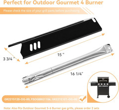 GR2215120-OG-00 Grill Replacement Parts for Outdoor Gourmet 4 Burner GR2215101-O