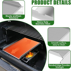 Heat Baffle Diffuser & Flame Tamer for Pit Boss 700 820 1150 Camp Chef Z Grill