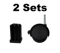 Weber 99241 – 2 1/2″ Stem Style Locking Swivel Caster with Insert 2 PACK