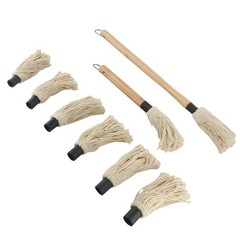 For Grilling Basting Mop for BBQ Sauce Basting with 6 Extra Replacements