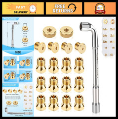 Natural Gas Conversion Kit for Propane, DIY Burner Parts, Brass Jet Nozzles, Fit