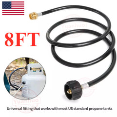 Propane 8Ft Hose LP Tank 1lb to 20lb Converter QCC1 For Mr. Heater Big Buddy US