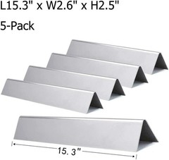 Grill Flavorizer Bars 15.3″ SS 5-Pack for Weber Spirit E310 E320 E330 S310 S320