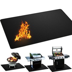 Fiberglass Fireproof Mats for Charcoal Electric Gas Grills Outdoor Safety
