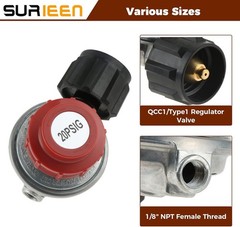 0-20 PSI Adjustable High Pressure Propane Regulator Valve Kit, /Type1 Regulat…
