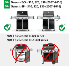7MM 304 Stainless Steel Grill Grates for Weber Genesis E310 E320 E330 S310 S320