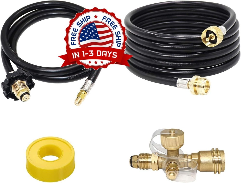 Kit de propano para RV Kit de adaptador en T de latón para propano de 4 puertos