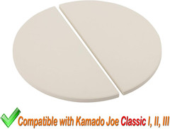 BBQ Future Ceramic Heat Deflector Plates for Kamado Joe Classic I, II, III, Big