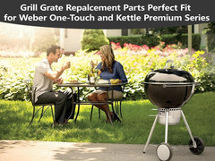 22-Inch Stainless Steel Cooking Grate Hinged for 7436 Weber Grill Grates roun…