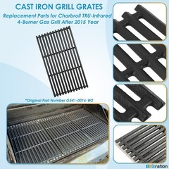 17″ Grill Grates and Emitter for Charbroil TRU Infrared 4-Burner 463255020