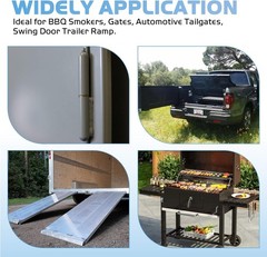 4 Pcs 4 Inch BBQ Smoker Bullet Weld on Hinges, Heavy Duty Weldable Carbon Steel