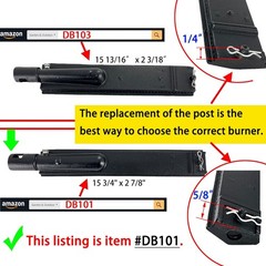 DB101 Cast Iron Burner (3-Pack) for Jenn-Air, Nexgrill, Charbroil Grills