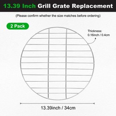 2 Pack Grill Grate Replacement, Steel Grill Grates for BBQ Parts [13.39 Inch]